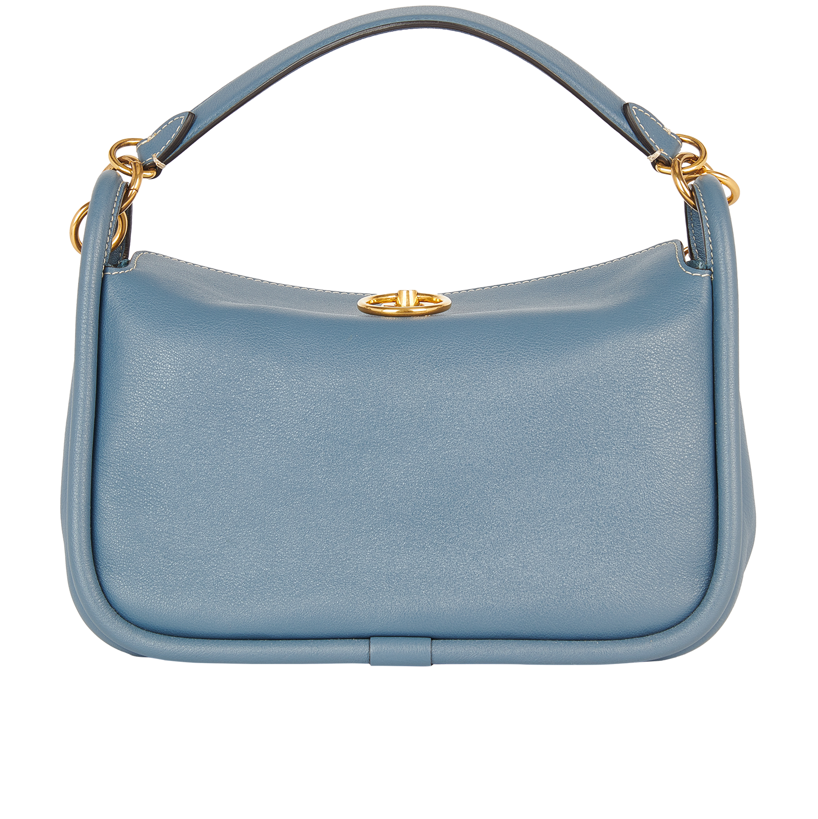 Leighton Bag, &pound;295, Handbags, Blue, Leather, Back view